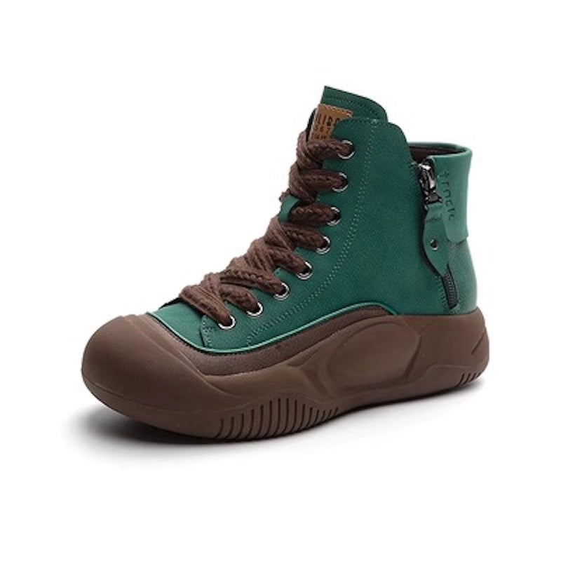 Hygo Women's Vintage Leather Comfort Ankle Boots