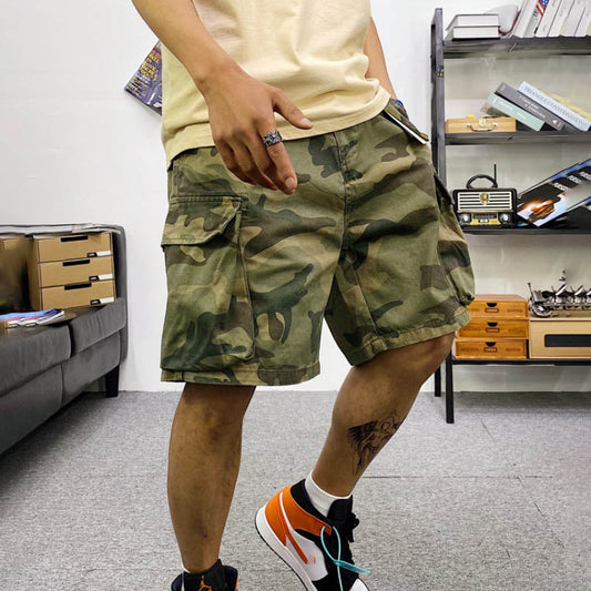 Hygosport Classic Camo Men's Japanese Multi-pocket Design Outdoor Shorts