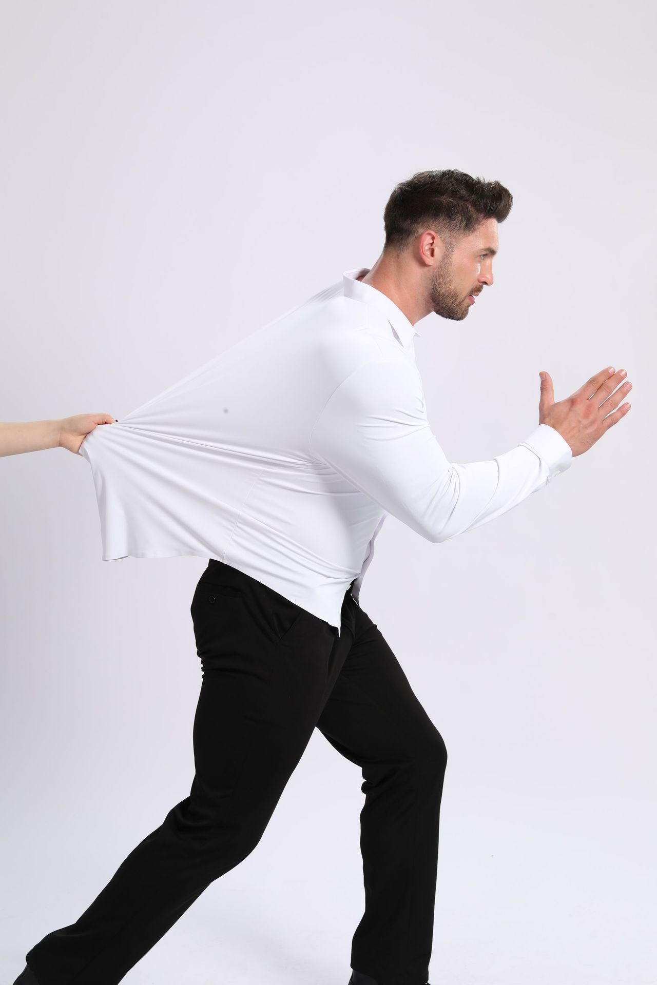Men's Ice-Cool Silky-Smooth Wrinkle-Resistant Large-Size Shirt