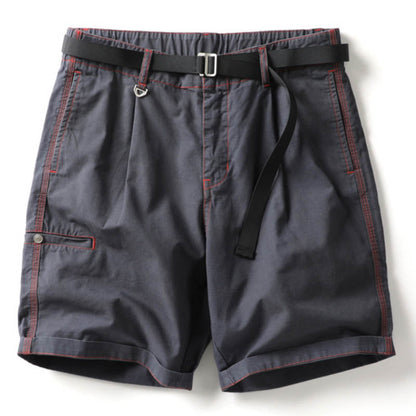 Hygosport Solid Color Casual Green Washed Cotton Lightweight Men's Shorts