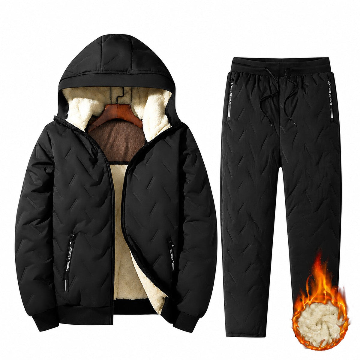 Men‘s Winter Fleece Thickened Set