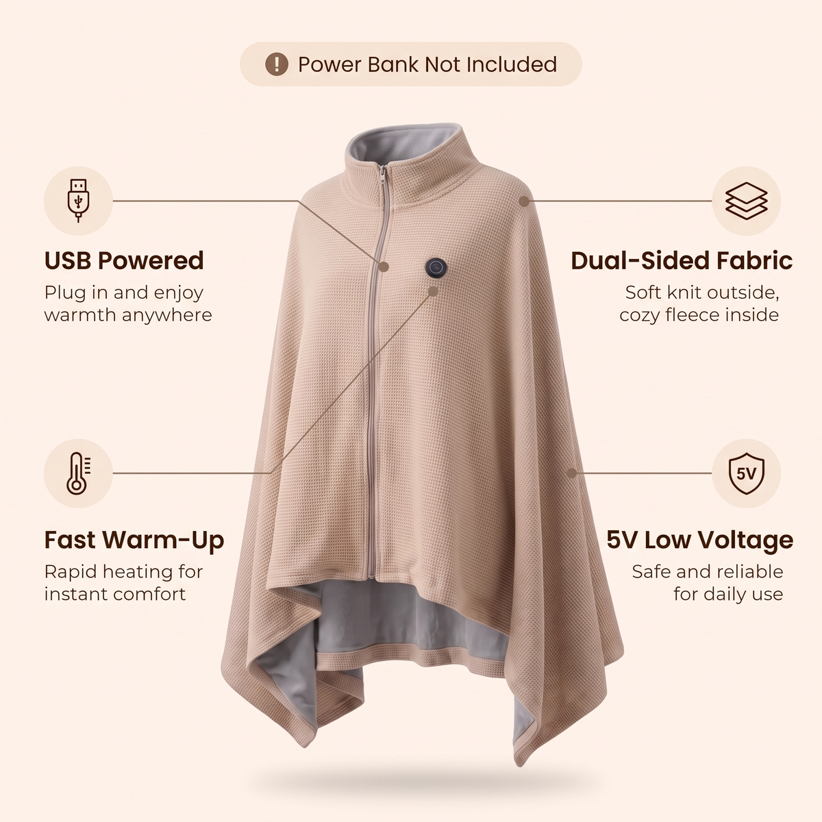 Hygo™ Heated Wearable Blanket Wrap
