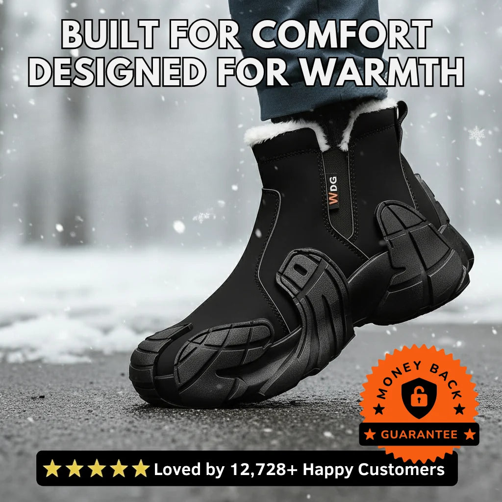 Hygo Unisex Waterproof Fleece-Lined Winter Boots with Arch Support