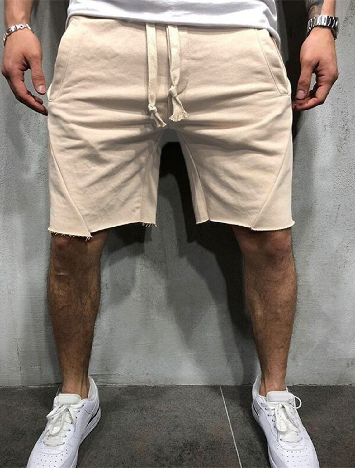 Hygosport Loose Plain Elastic Waist Shorts