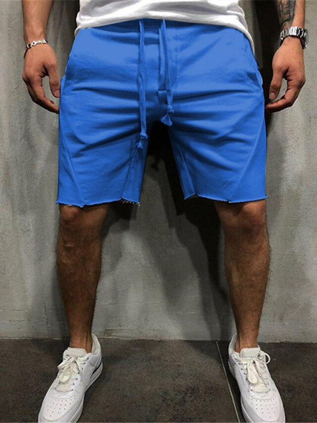 Hygosport Loose Plain Elastic Waist Shorts