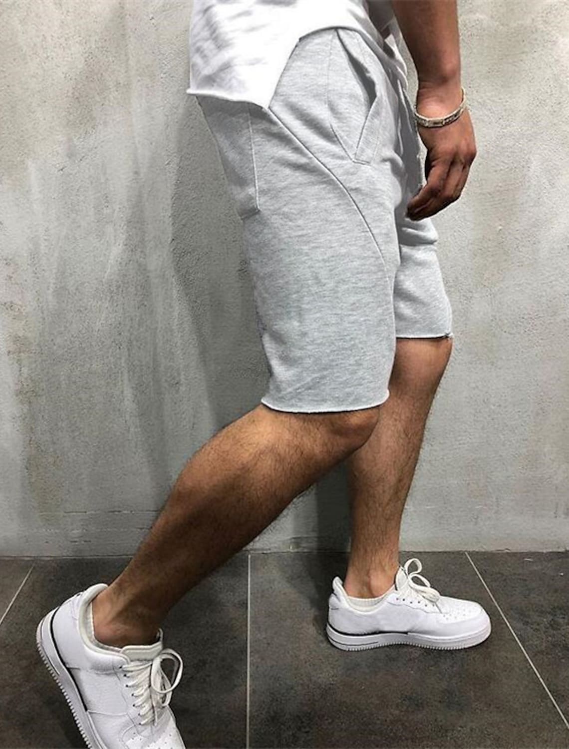 Hygosport Loose Plain Elastic Waist Shorts